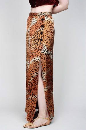 1990s YSL Cheetah Skirt
