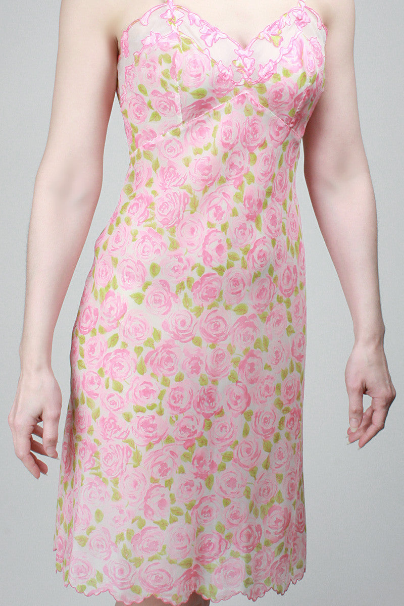 1950s Wild Rose Negligee
