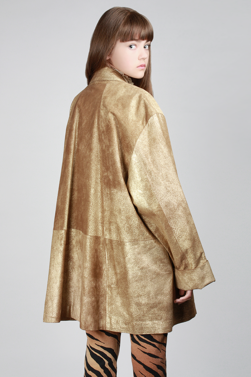 1980s Gold Suede Coat