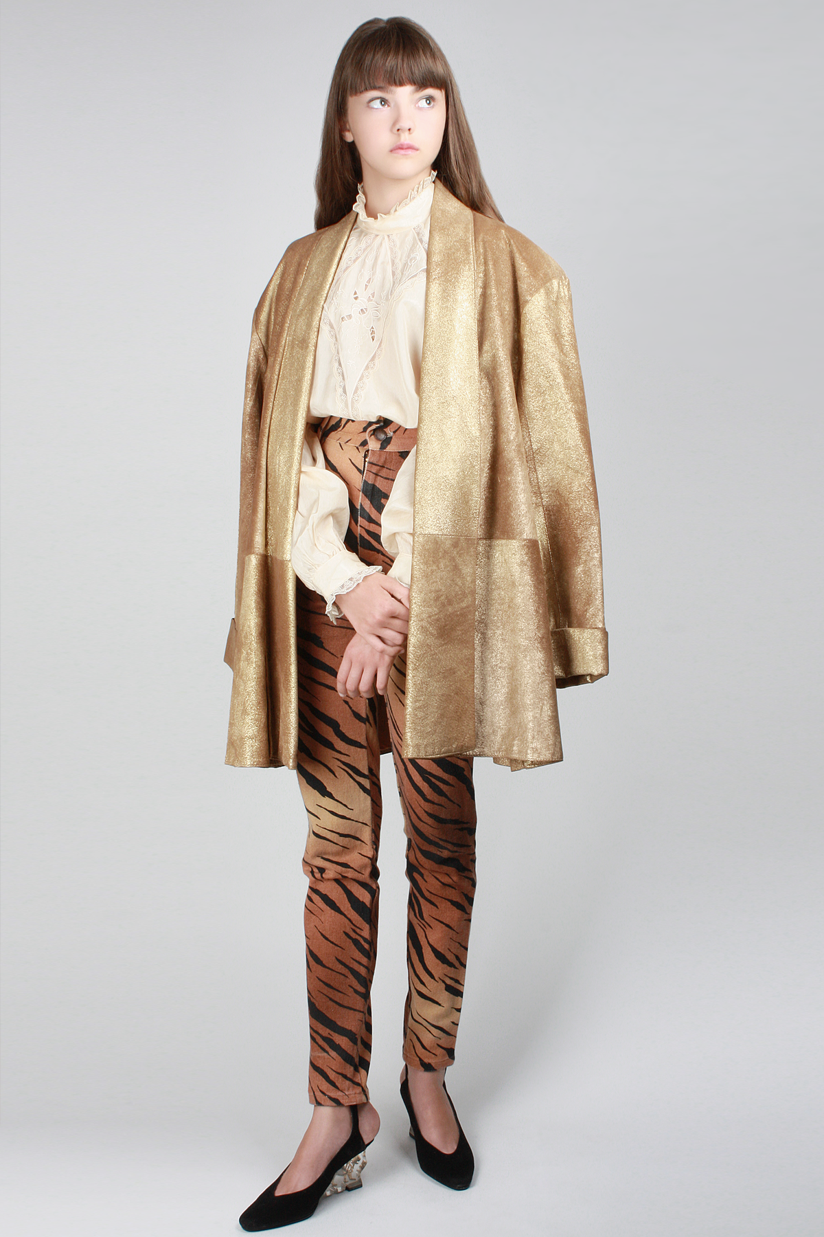 1980s Gold Suede Coat