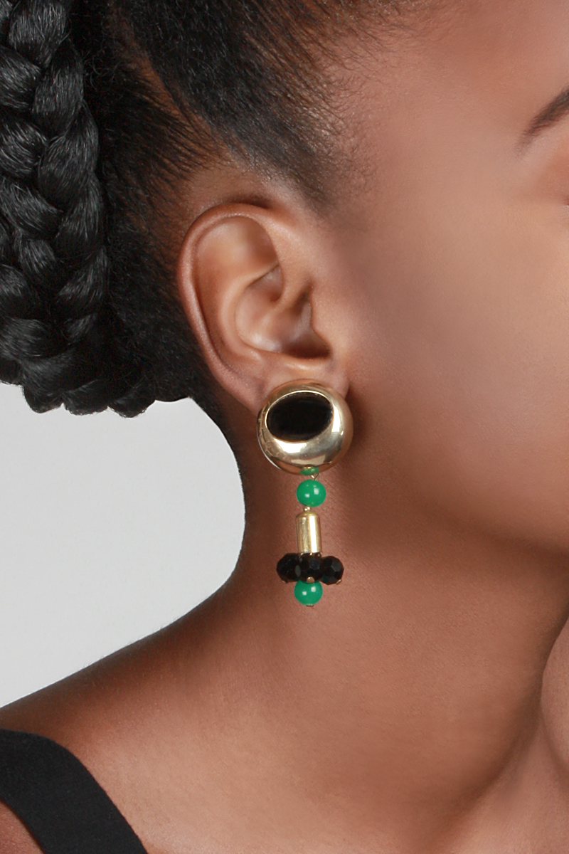 1970s Golden Eye Earrings