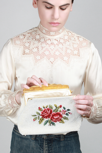 1950s Blood And Roses Handbag