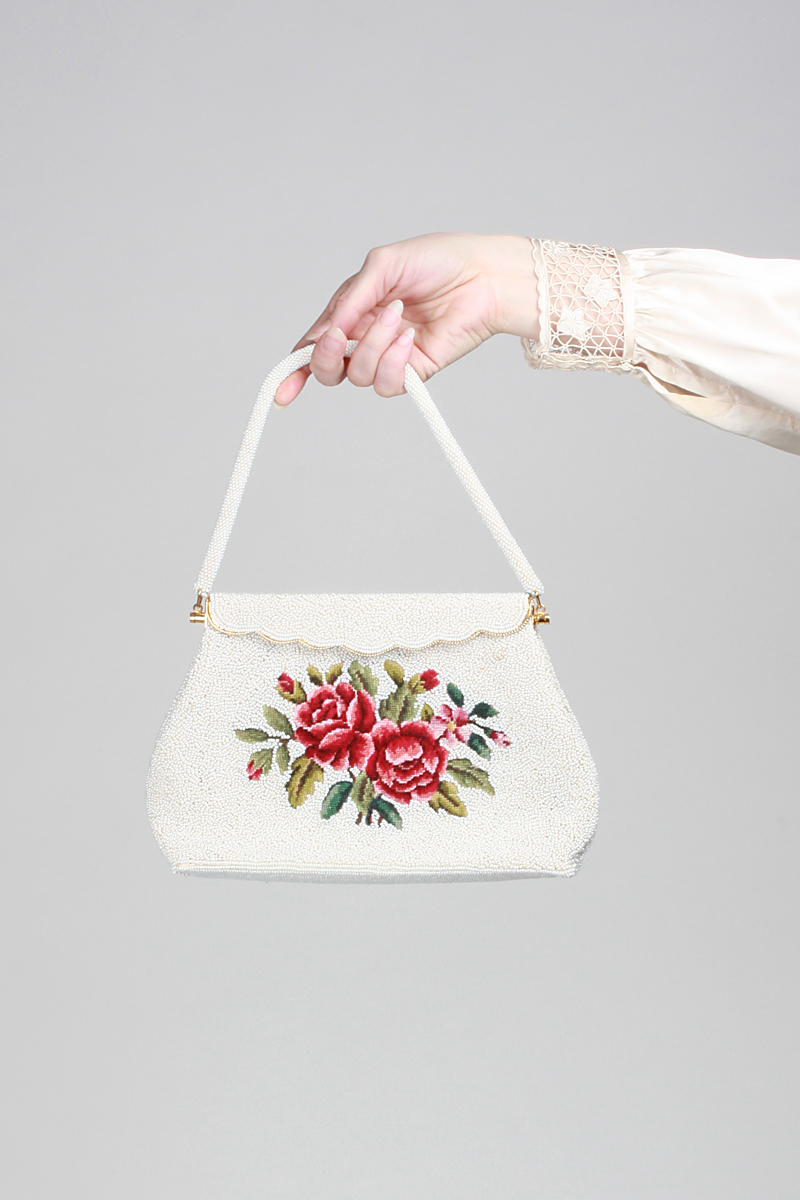 1950s Blood And Roses Handbag
