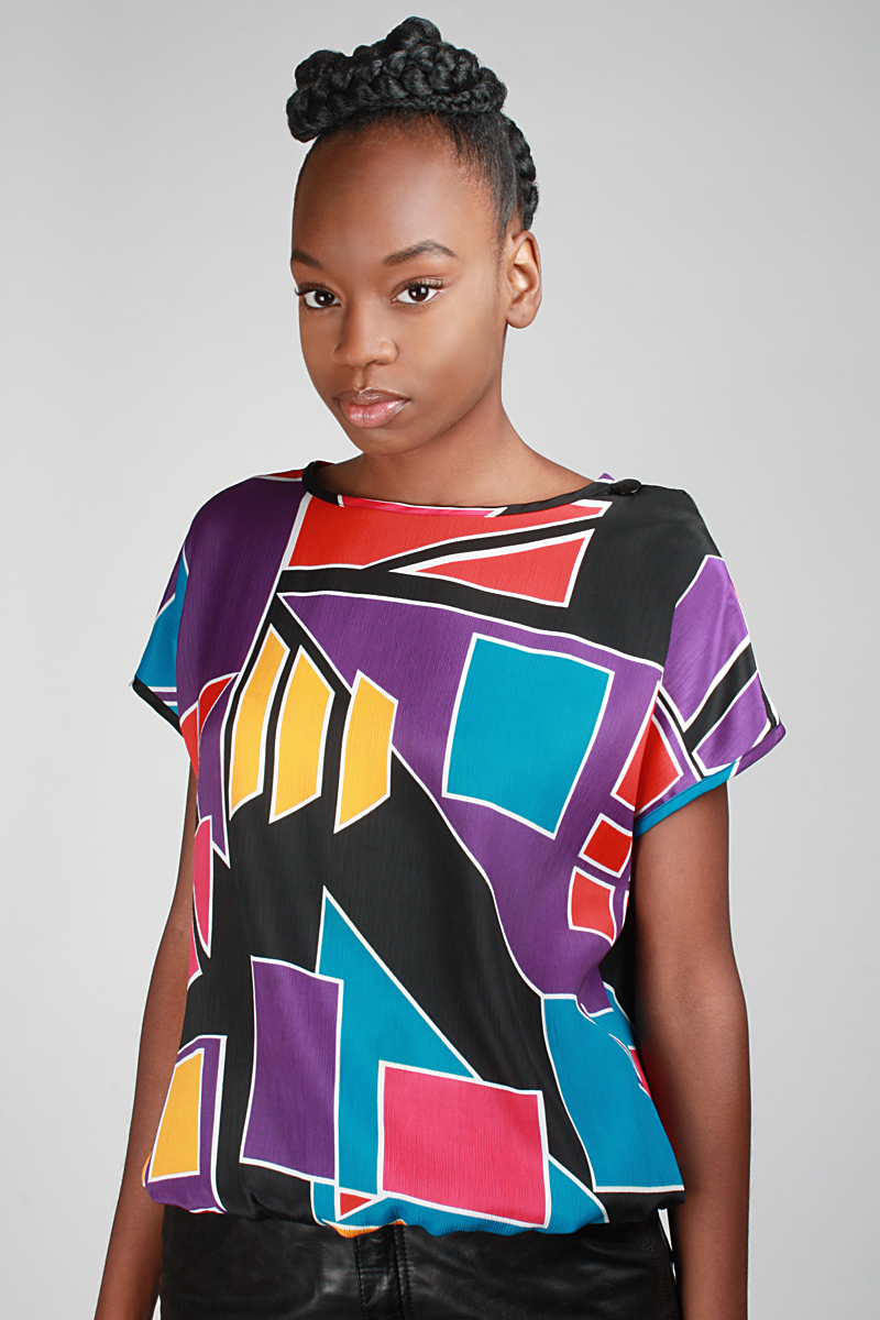 1980s In Living Color Blouse 