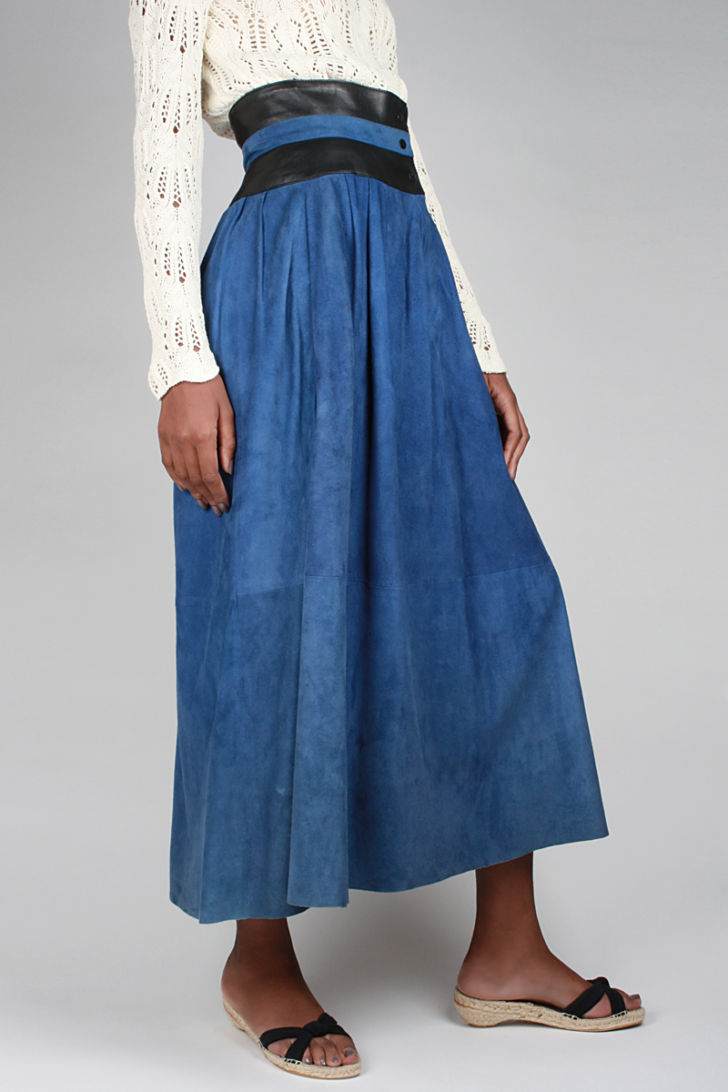 1970s Dark And Stormy Skirt