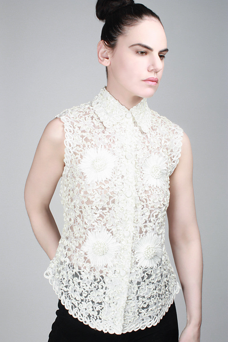 1990s White Heat Blouse