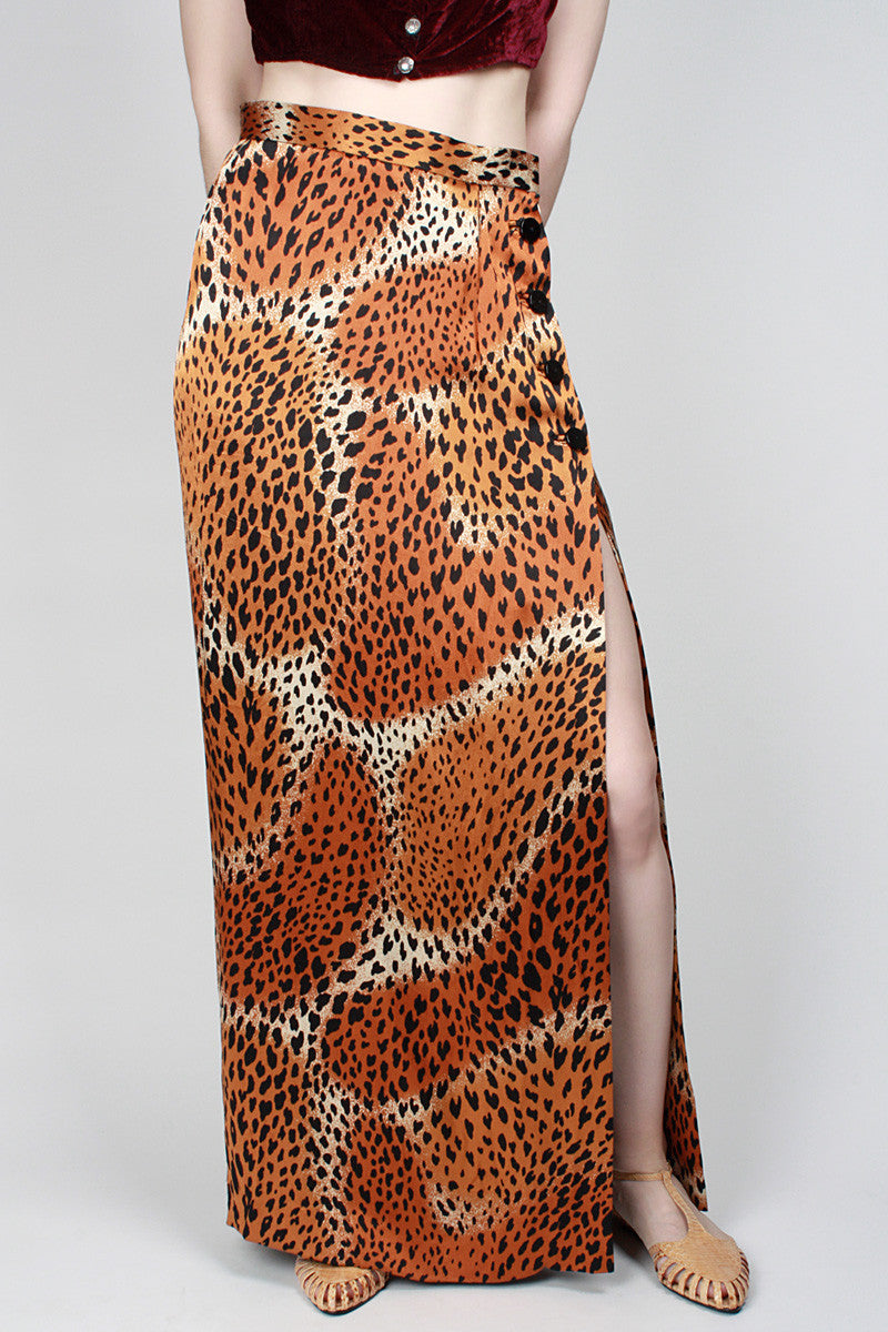 1990s YSL Cheetah Skirt