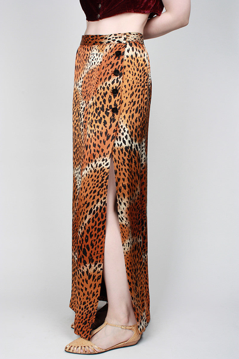 1990s YSL Cheetah Skirt