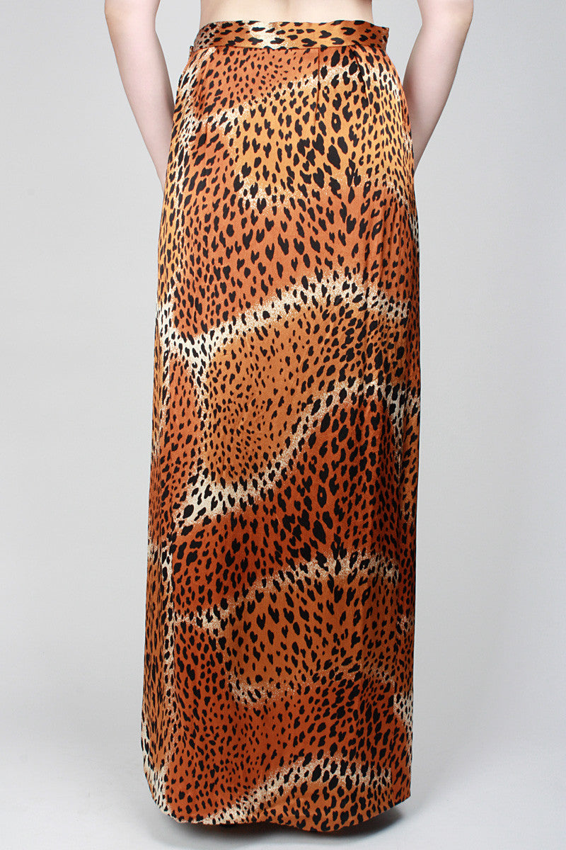 1990s YSL Cheetah Skirt