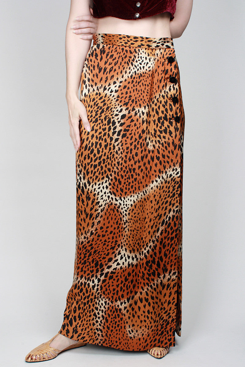 1990s YSL Cheetah Skirt