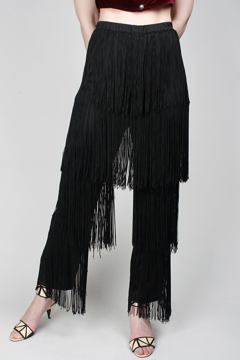 1980s Shimmy Fringe Pants