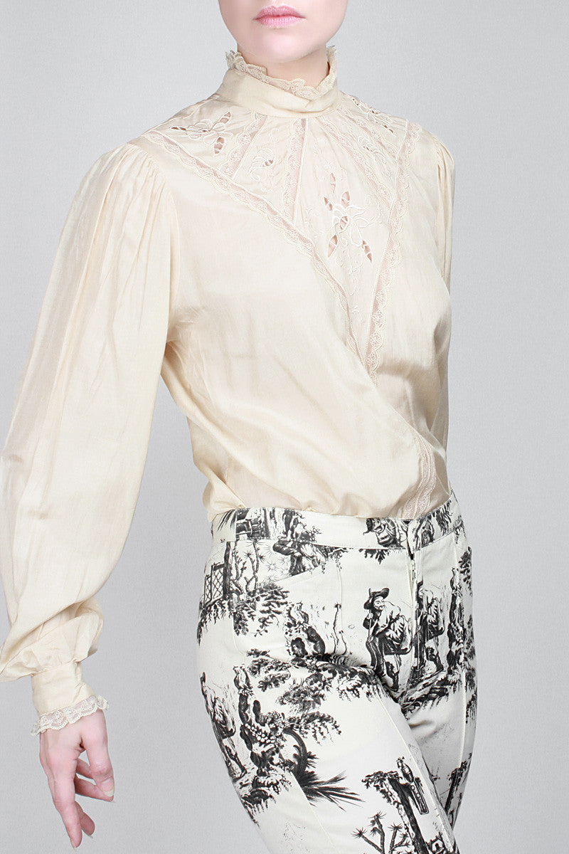 1970s Arsenic And Lace Blouse