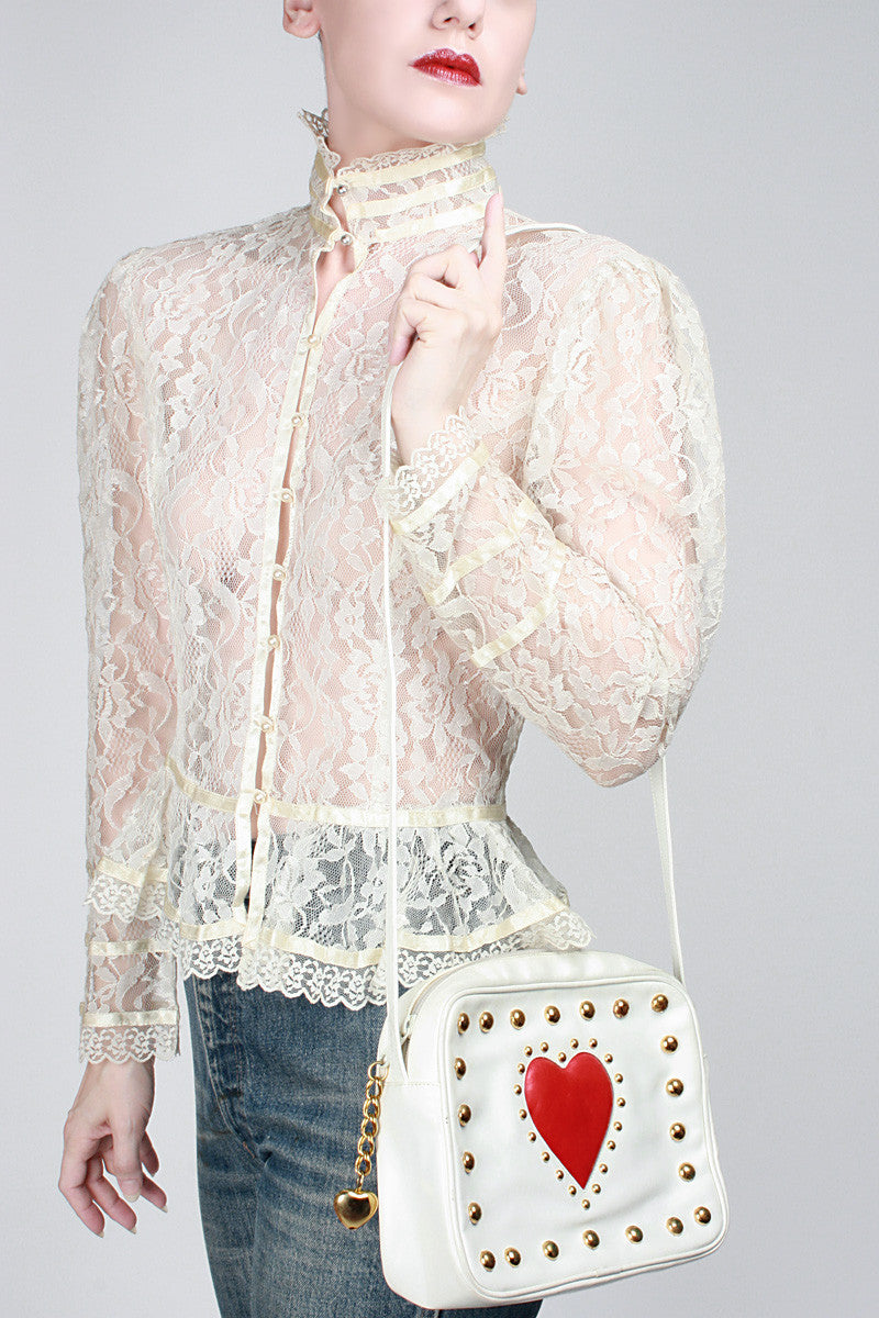 1980s Queen Of Hearts Purse