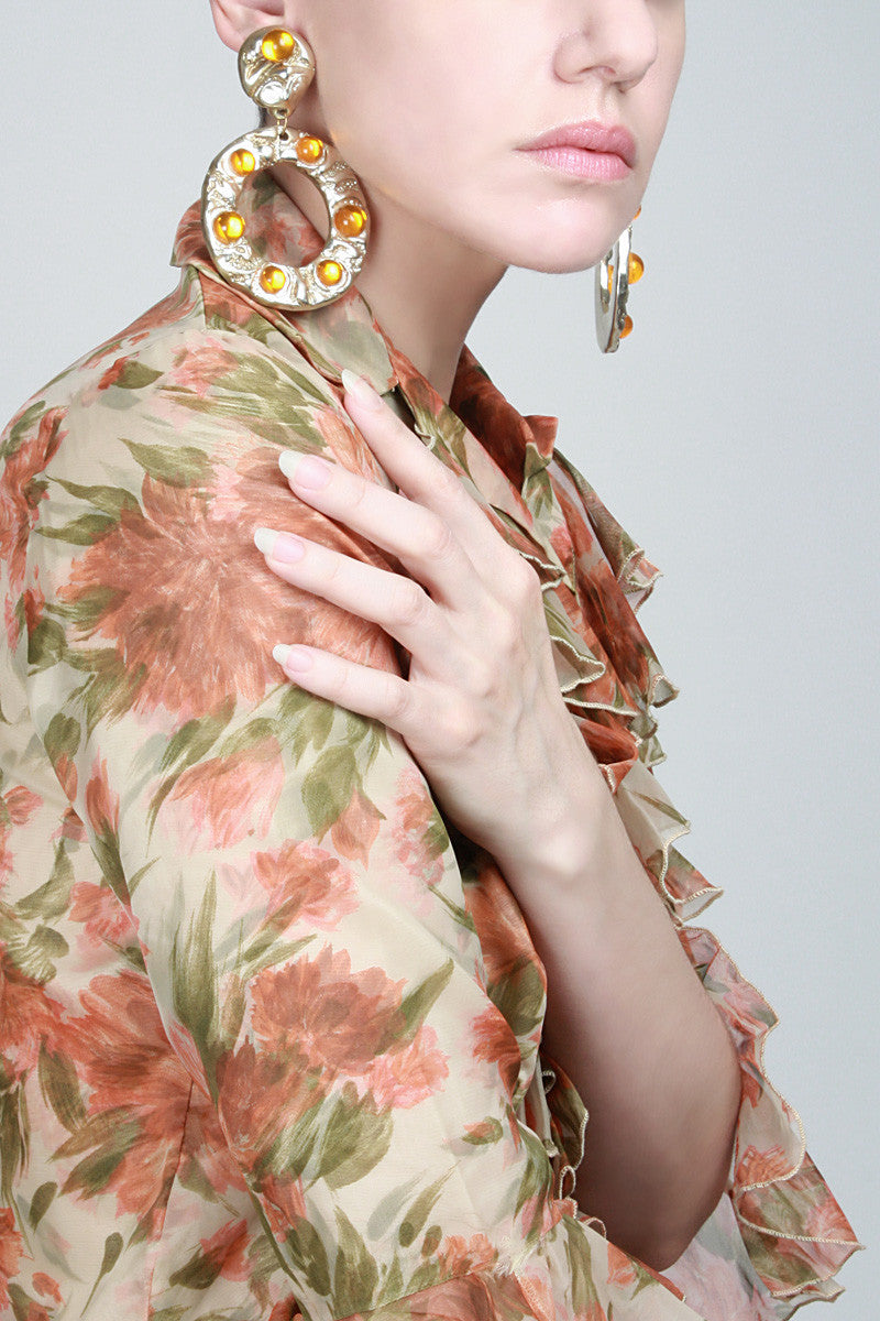 1970s Helios Earrings