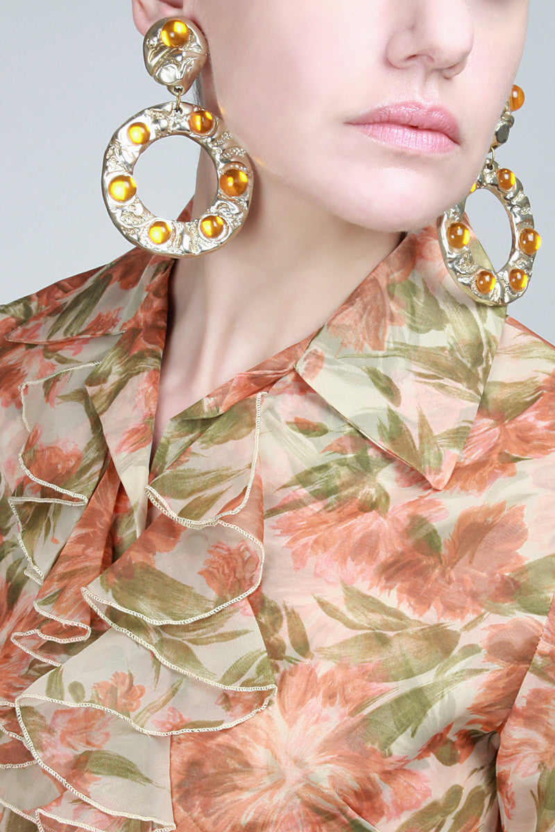 1970s Helios Earrings