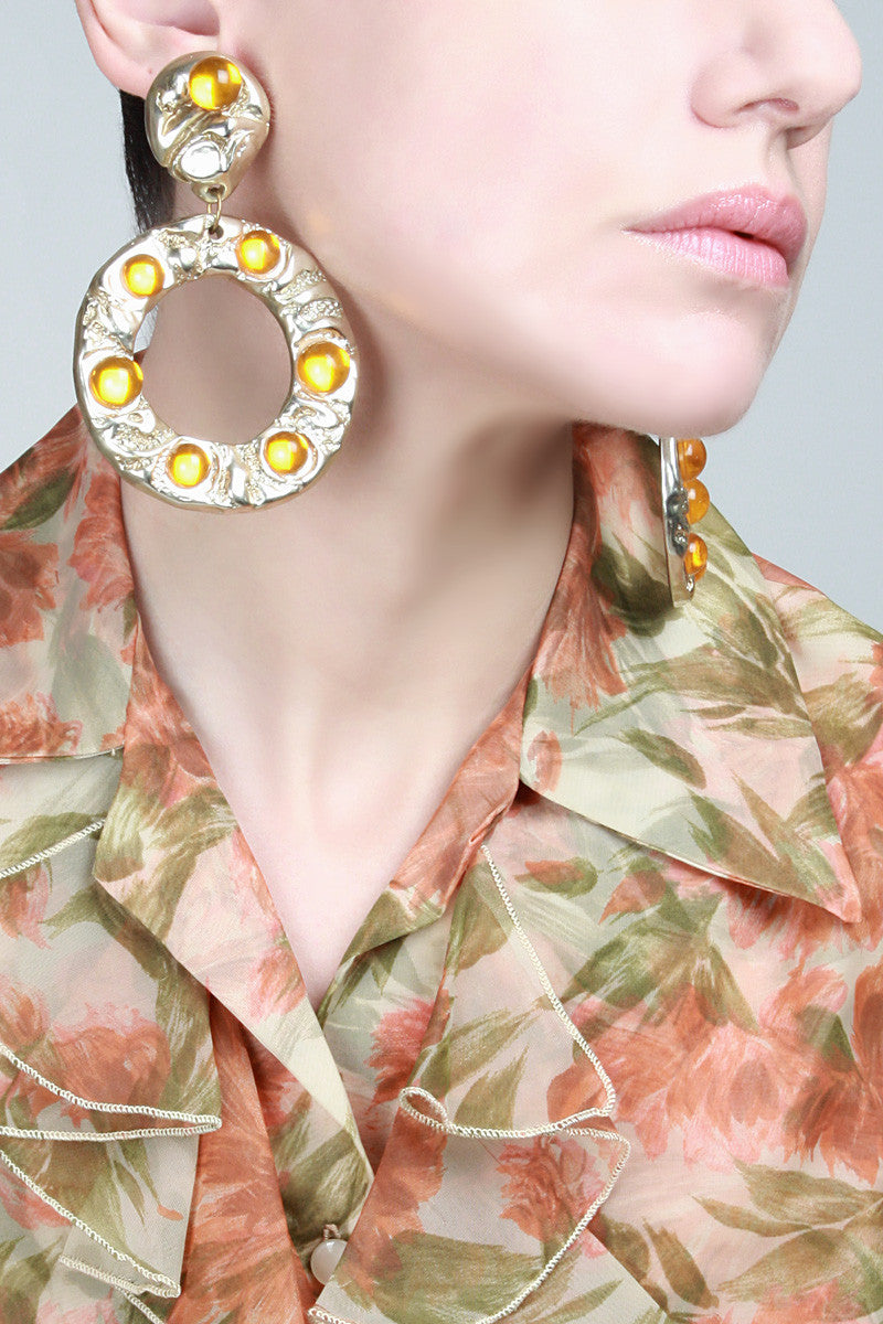 1970s Helios Earrings