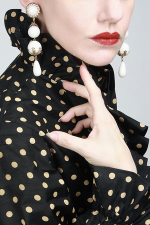 1960s Ornate Drop Earrings